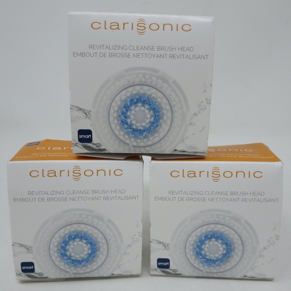 NEW Lot of 3 Clarisonic Revitalizing Cleanse Brush Heads (2nd Generation)